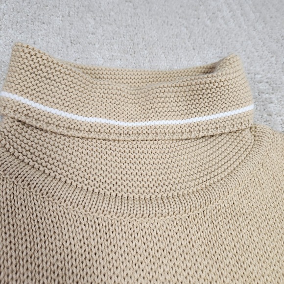 Diesel Sweater Men XL Wool Blend Chunky Knit Turtleneck Grandpa Beige Heavy - Picture 5 of 11